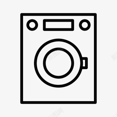 洗衣图标洗衣机干净沉重图标