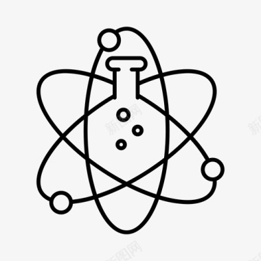 科学实验室原子化学图标