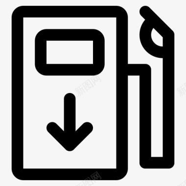 煤气油站箭头汽油柴油图标