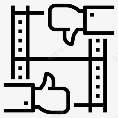 分级线分级电影17线性图标