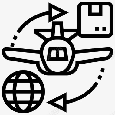 快递海报下载国际快递航空货运图标