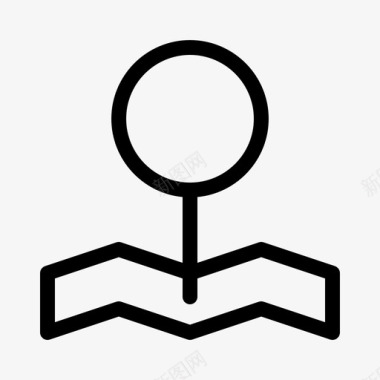 尖锐图钉区域地图图钉图标