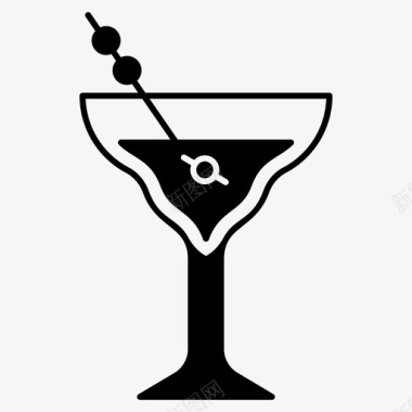白酒logo标志鸡尾酒杯饮料酿造图标