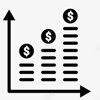 业务增长金融商业增长图标