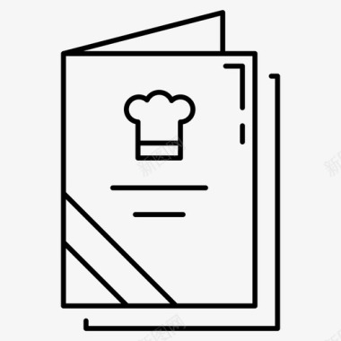 食物和饮料食物菜单食物列表菜单书图标