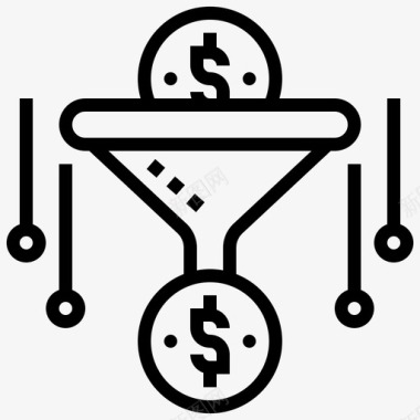 过滤过滤圆锥漏斗图标