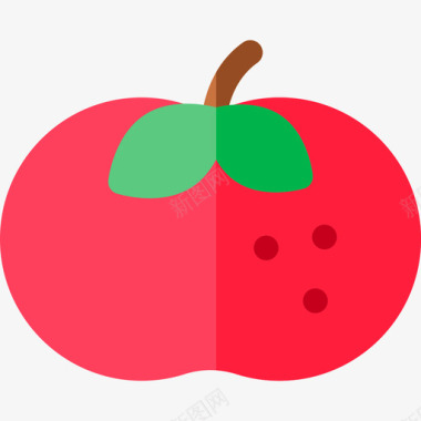 水果水彩画番茄水果和蔬菜65扁平图标
