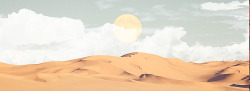 月亮库云月亮太阳沙漠手绘卡通海报banner摄影风景图库高清图片