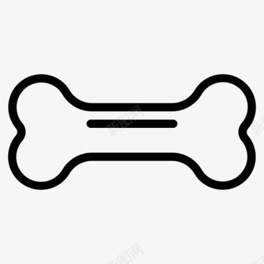 logo标识狗骨头骨头玩具狗咬骨头图标