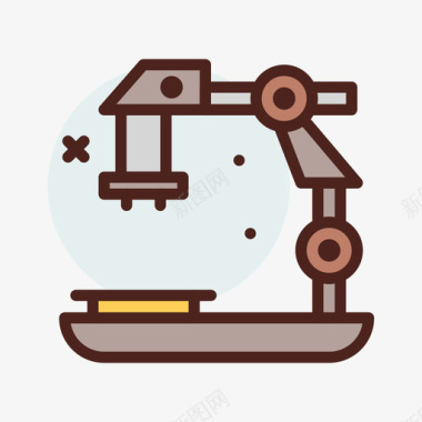 显微镜显微镜生物化学19线颜色图标