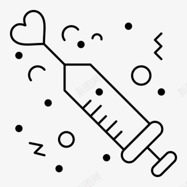 药物心脏注射图标