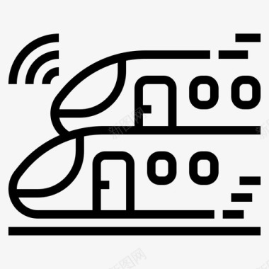 停靠的列车智能交通物联网高速列车图标
