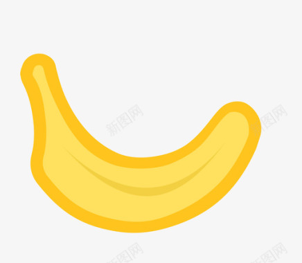 黄色香蕉实心图标