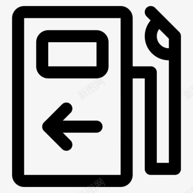 煤气油站箭头汽油柴油图标