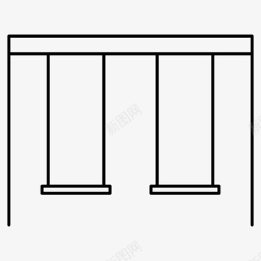 儿童轮滑秋千儿童公园图标