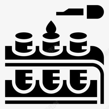 化学研究试管实验化学科学图标