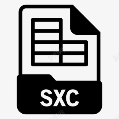 矢量ppt表格sxc文档扩展名图标