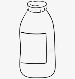 食品饮料集合奶瓶玻璃瓶液体食品高清图片