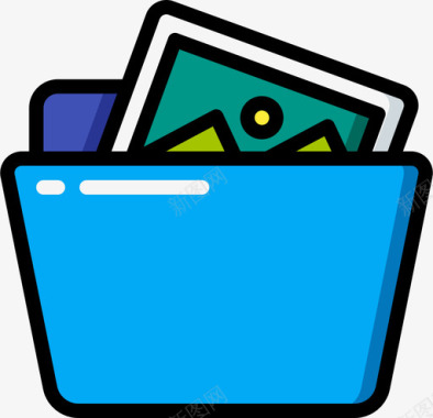 文件和文件夹图像文件和文件夹操作线颜色图标