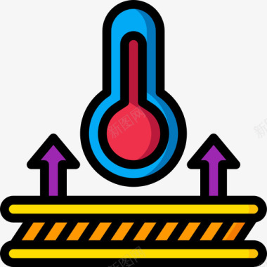 耐热织物纺织品1线性颜色图标
