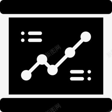 数据分析矢量图数据分析线图表财务图标