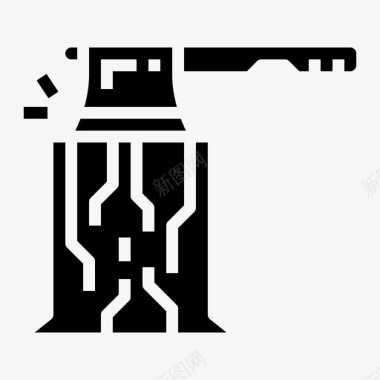 柴火烟熏砍柴斧头木匠图标