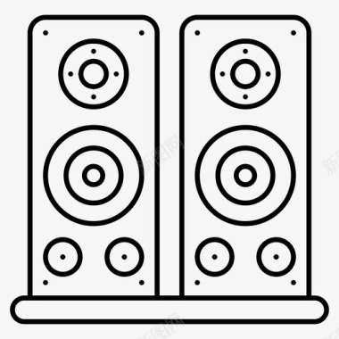 音响矢量扬声器音频播放器硬件图标