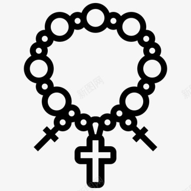 念珠珠子天主教图标