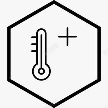 温暖冬日炎热夏天温度计图标