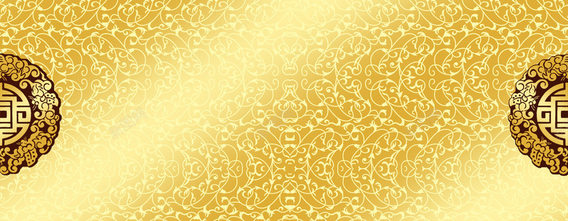 剪纸金色对称光束金色质感纹理中国风大气渐变广告设计背景