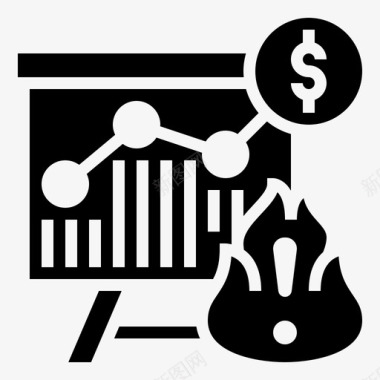 火焰图标等价风险董事会图表图标