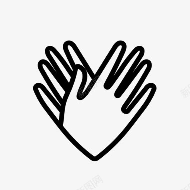 手的心护理保健图标
