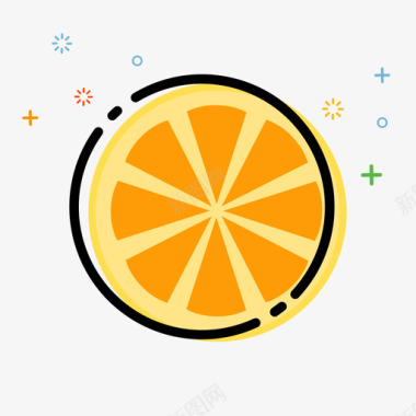 多色图标橙子图标