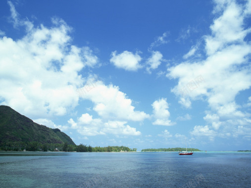 天空蓝色草原风景背景