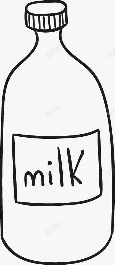 卡通手绘牛奶瓶子手绘漫画卡通png免抠素材_88icon https://88icon.com 卡通 手绘 牛奶 瓶子 漫画
