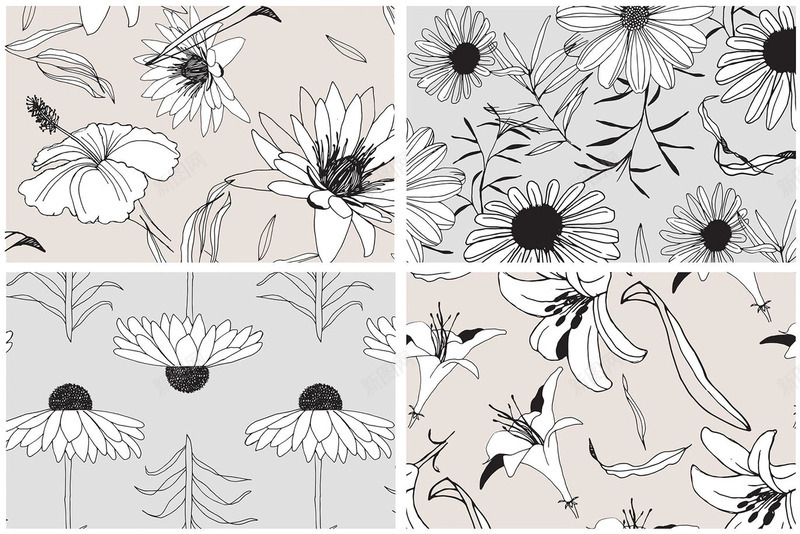 创意植物鲜花图案花卉图案与纹理GraphicFlojpg设计背景_88icon https://88icon.com 图案 创意 植物 鲜花 花卉 纹理