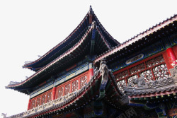 中国风古建筑小镇屋顶素材