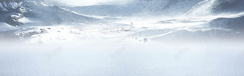 冬季远山雪山海报banner背景