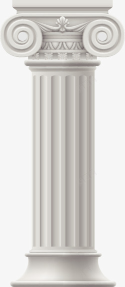 矢量手绘欧式罗马柱古朴素材