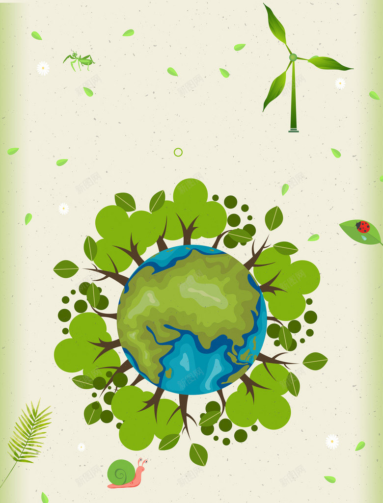 手绘地球森林共建绿色家园海报小清新jpg设计背景_88icon https://88icon.com 手绘 地球 森林 共建 绿色家园 海报 清新