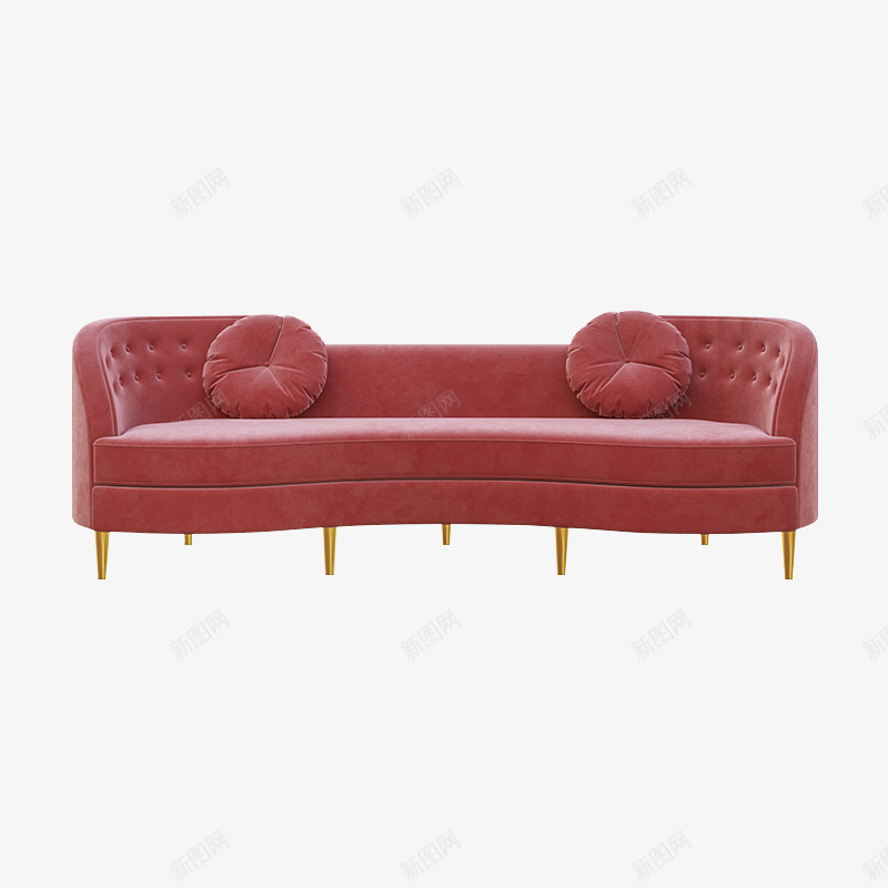 轻奢现代红色沙发png免抠素材_88icon https://88icon.com 轻奢 现代 红色 沙发
