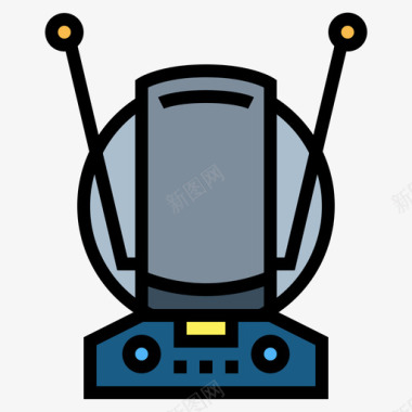 彩色爆炸室内天线电视56线性彩色图标