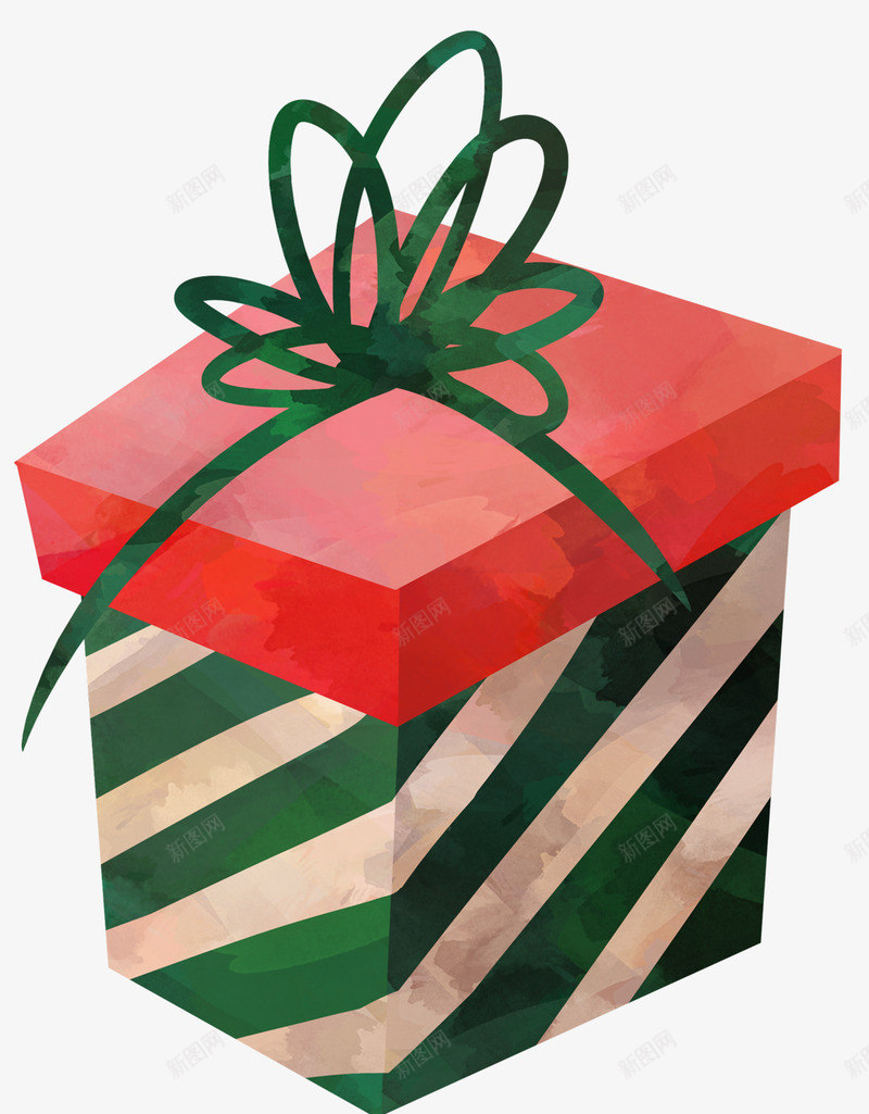 水彩圣诞礼盒礼物png免抠素材_88icon https://88icon.com 水彩 圣诞 礼盒 礼物