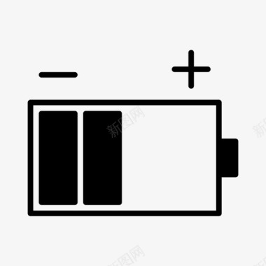 能量饮料包装低电量蓄电池能量图标