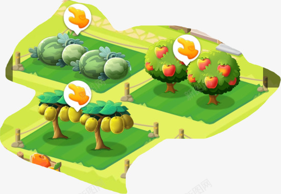 西瓜苹果猕猴桃农场UIicon图标图标