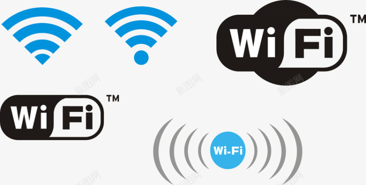 手机logo手机无线WiFi标志logo图标