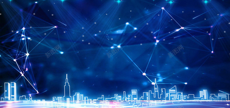 城市线条蓝色渐变图PPTjpg设计背景_88icon https://88icon.com 城市 线条 蓝色 渐变