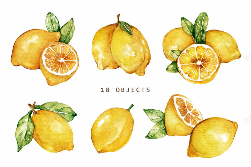 水彩柠檬手绘图案纹样LemonadeWatercojpg设计背景_88icon https://88icon.com 水彩 柠檬 手绘 图案 纹样
