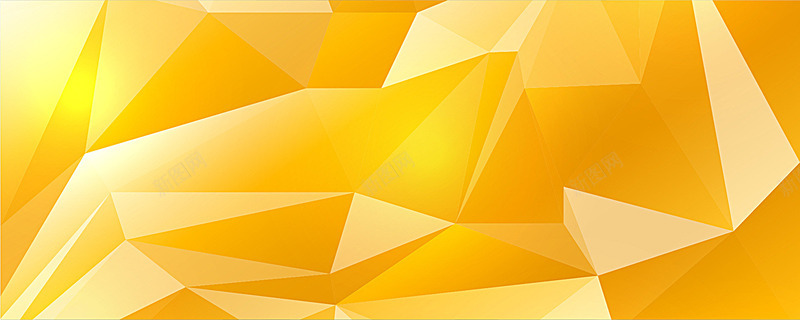 黄色不规则几何图形三角形淘宝天猫店招横幅条幅ban背景