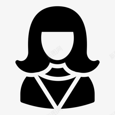人类骨骼女孩化身女性图标